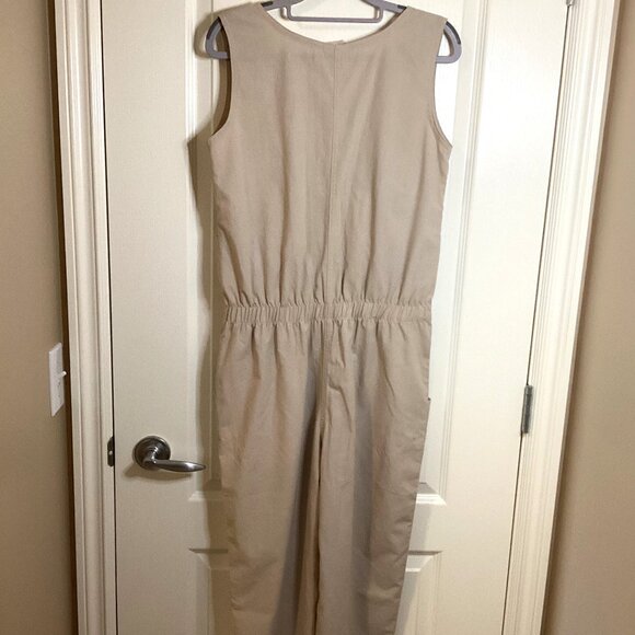 Lady Foot Locker Women's Sleeveless Jumpsuit Size M Long Wide Straight Leg - Picture 5 of 8